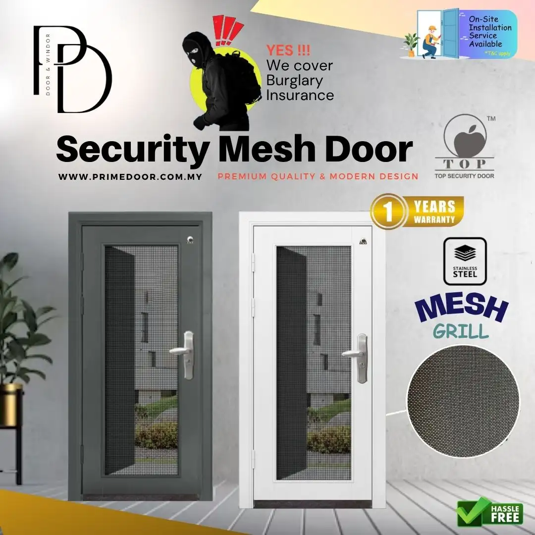 EC-series Mesh Security Door – 3 x 7 ft