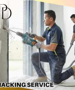 Wall Hacking & Plastering for Security Door