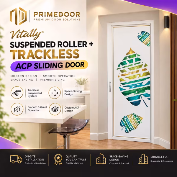 trackless acp sliding door Premier Door Malaysia
