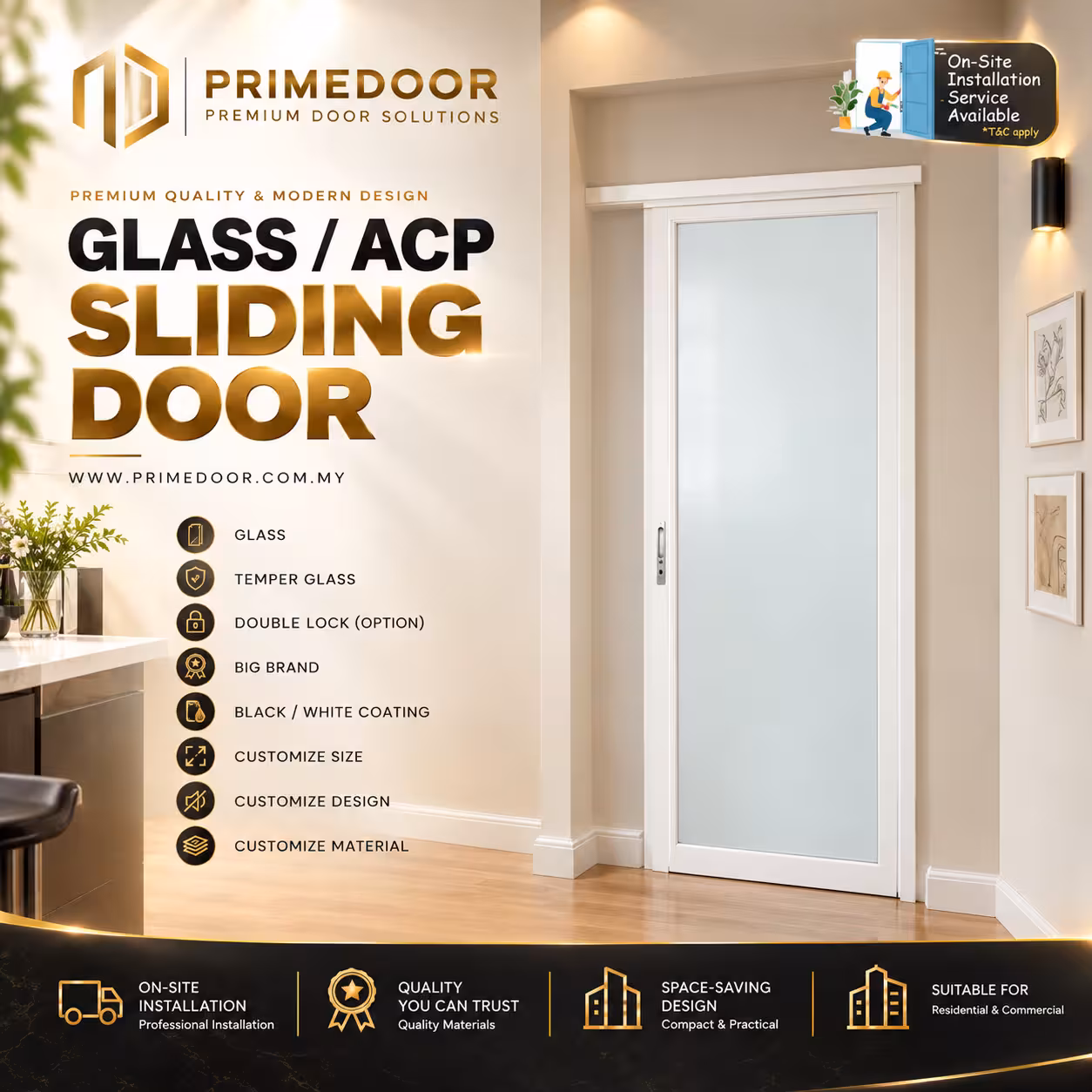 sliding door advertisement Premier Door Malaysia