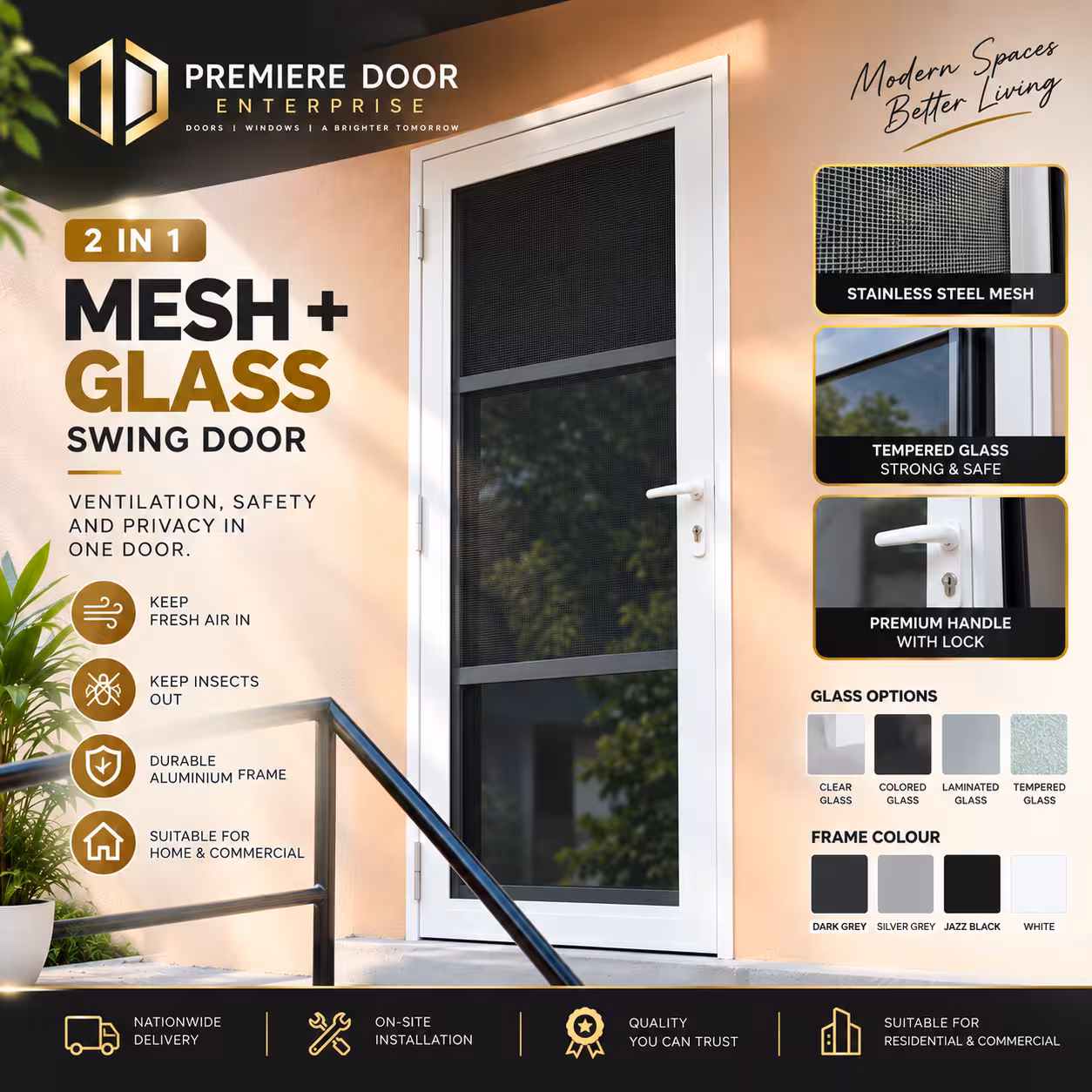 2 in 1 Security Mesh Door <No Hacking Need> - Image 2